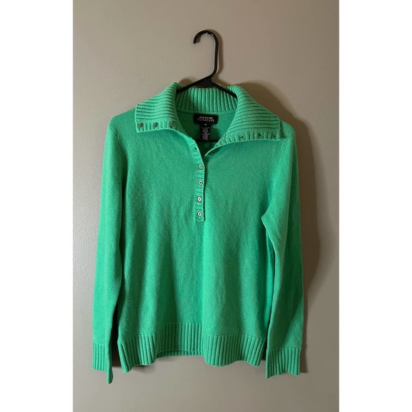 Jones New York Sweaters - Jones New York cashmere button down collared sweater women’s size M green